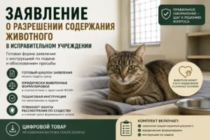 Заявления о разрешении содержания животного в исправительном учреждении, а также пошаговая инструкция